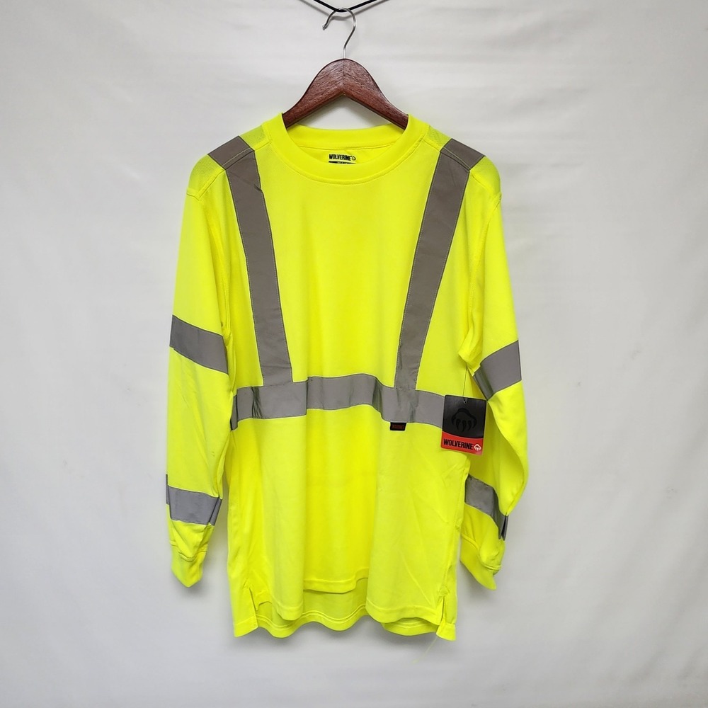 Wolverine Safety Reflective Shirt Mens Medium Yellow Mesh NWT‎